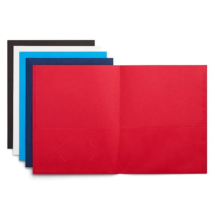 Staples 10% Recycled Smooth 2-Pocket Paper Presentation Folder,