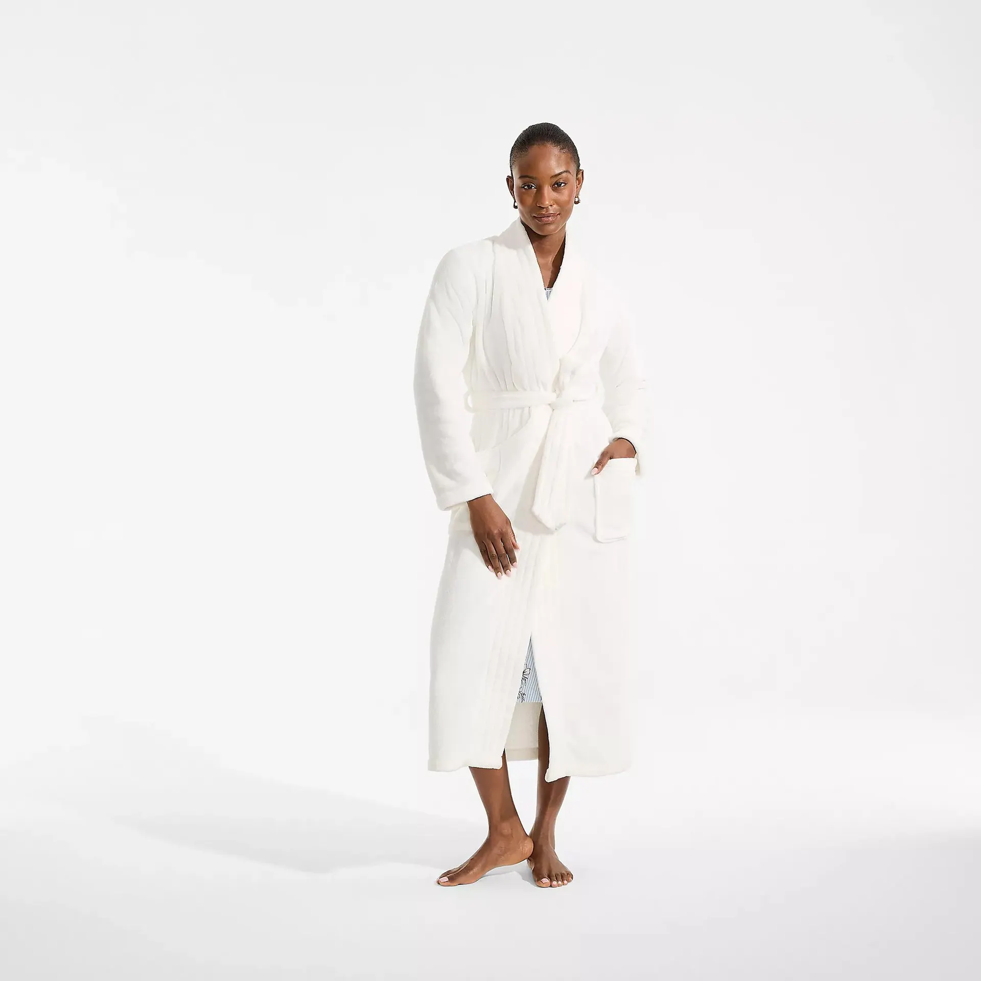 Women's Cozy Plush Long Wrap Robe