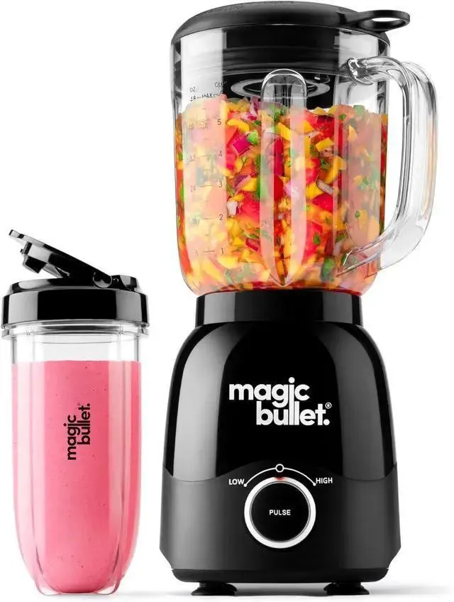 magic bullet Combo Blender, 48oz Pitcher, Blending Cup, Simple Speed Dial MBF50200AK