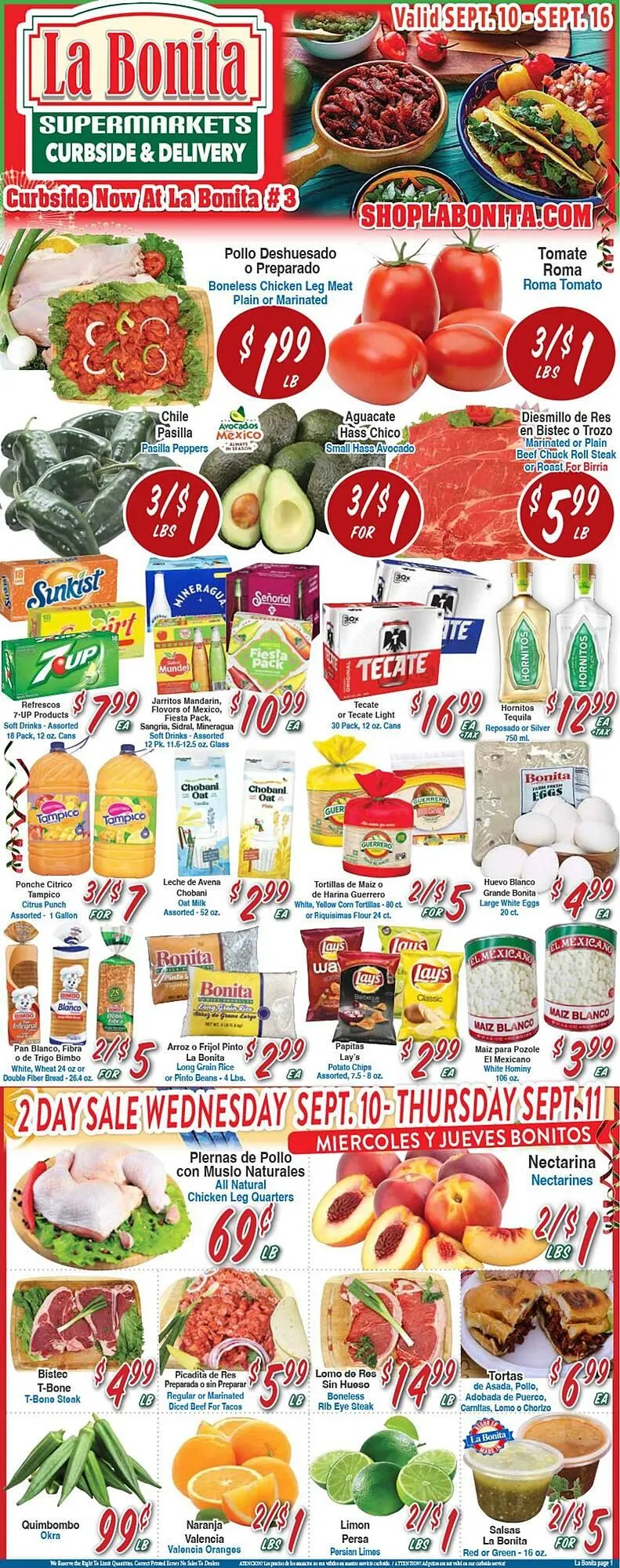 Weekly ad La Bonita Supermarkets weekly ad from September 10 to September 16 2025 - Page 1