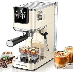 20Bar Espresso Machine with Rapid Cold Brew, Hot & Iced Coffee Machine, Espresso Maker with Milk Frother Steam Wand, Touch Screen with 40oz Water Tank for Latte, Cappuccino, Gift