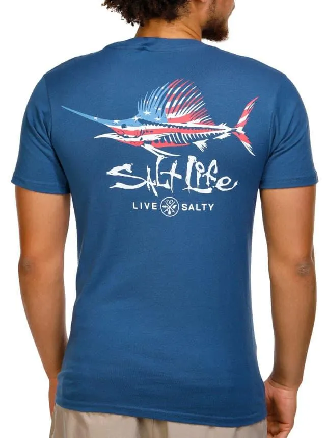 Salt Life Mens Sailfish & Bones Short Sleeve Tee