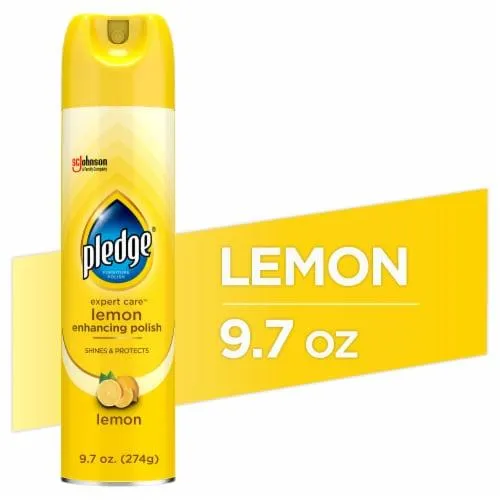 Pledge Enhancing Polish Furniture & Wood Spray Lemon Scent