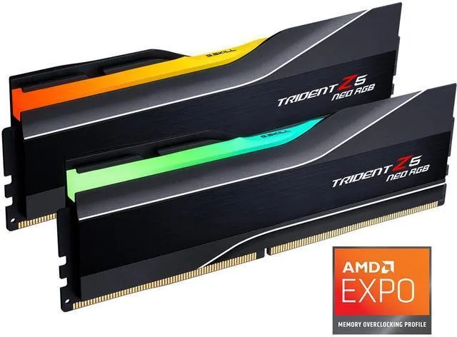 G.SKILL Trident Z5 Neo RGB Series 64GB (2 x 32GB) 288-Pin PC RAM DDR5 6000 (PC5 48000) Desktop Memory Model F5-6000J3040G32GX2-TZ5NR
