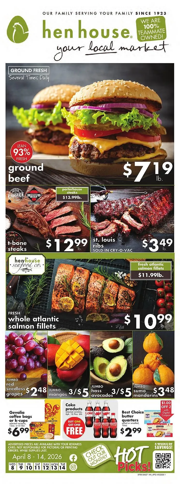 Weekly ad Hen House weekly ad from April 8 to April 14 2026 - Page 1