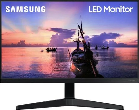 Samsung - 27" T350 Series IPS FHD, AMD FreeSync Monitor (VESA, HDMI, VGA) - Dark Blue Gray
