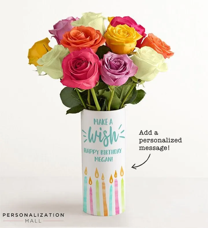 Make a Wish Bouquet with Personalized Vase