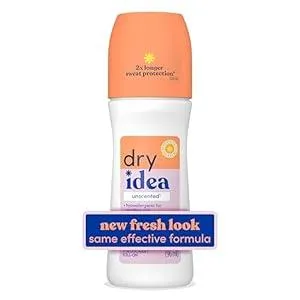 Dry Idea Unscented Roll On Deodorant & Antiperspirant for Women - Hypoallergenic for Sensitive Skin, 2X Longer Sweat Protection, 72Hr Sweat & Odor Protection, Womens Deodorant, 3.25oz