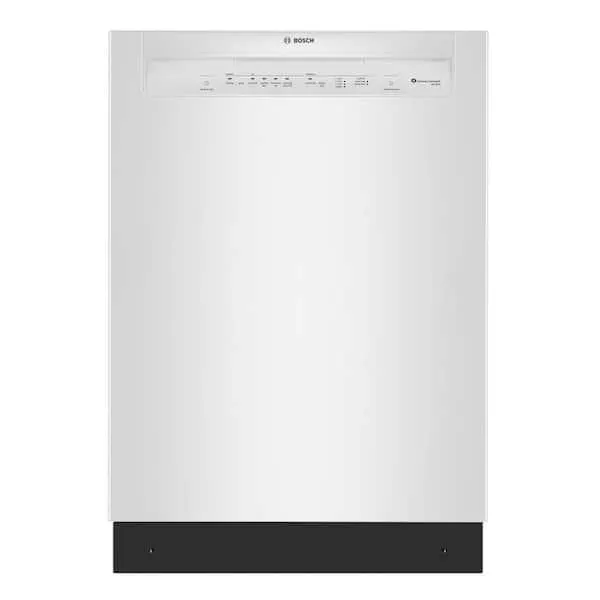 300 Series 24 in. Stainless Steel Front Control Tall Tub Dishwasher with Stainless Steel Tub in White