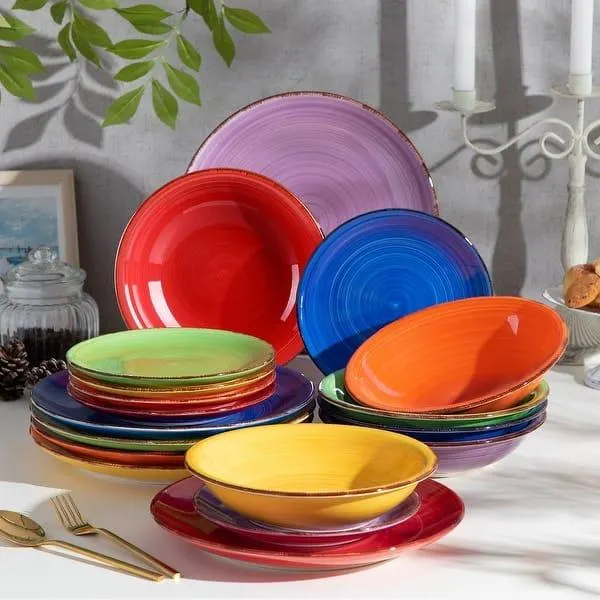 vancasso Bonita Series Assorted Colors Dinnerware Set (Service for 6)