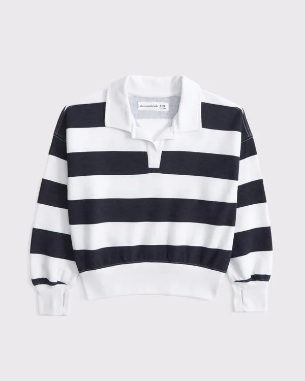 collared polo sweatshirt