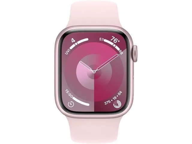 Apple Watch Series 9 (GPS + Cellular) 41mm Pink Aluminum Case with Pink Sport Band (Refreshed)