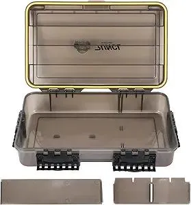 RUNCL Fishing Tackle Box, Waterproof Tray for Jigs Lures, Thicker Floating Tackle Utility Box with Adjustable Dividers, 3600/3700/Large 3700 Size