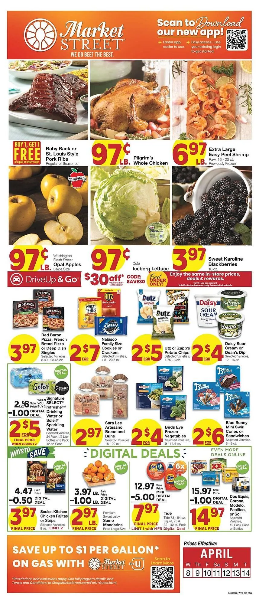 Weekly ad Market Street weekly ad from April 8 to April 14 2026 - Page 1