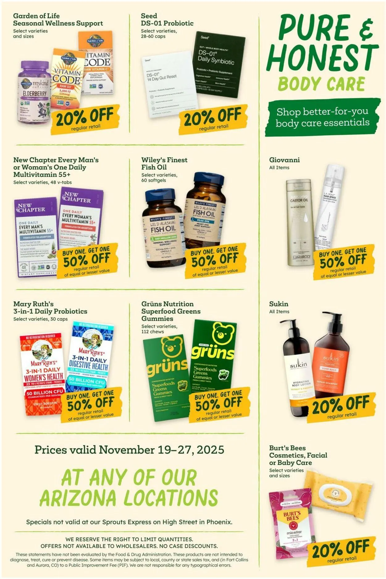 Weekly promotion Sprouts Current weekly ad spanning from November 19 to November 27 2025 - Page 11 for Catalogue 365