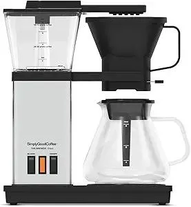 SimplyGoodCoffee Coffee Maker / Coffee Machine. 8 Cup Automatic Drip Pour Over Coffee Brewer. Easy To Use, Durable Stainless, Gold Cup Standard