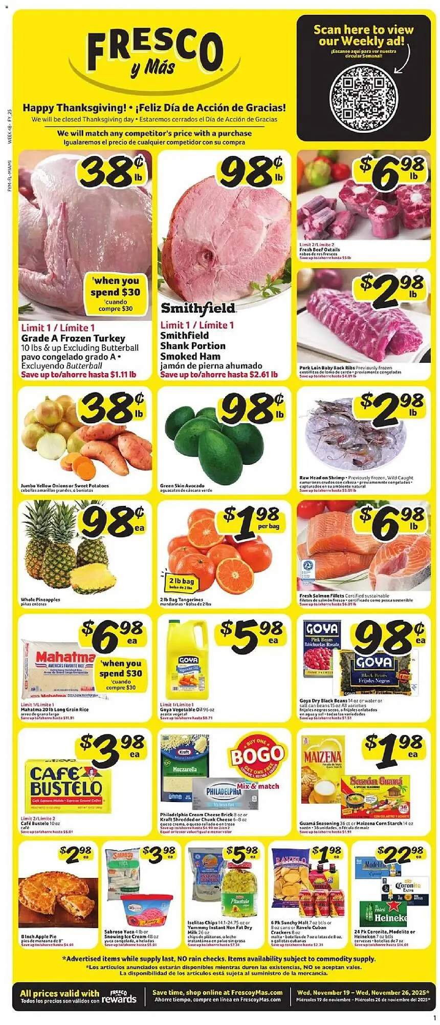 Weekly ad Fresco y Más weekly ad from November 19 to November 27 2025 - Page 1