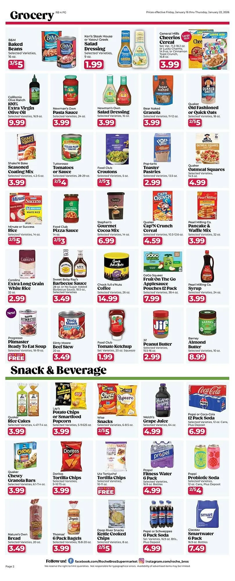 Weekly ad Roche Bros weekly ad from January 16 to January 22 2026 - Page 2