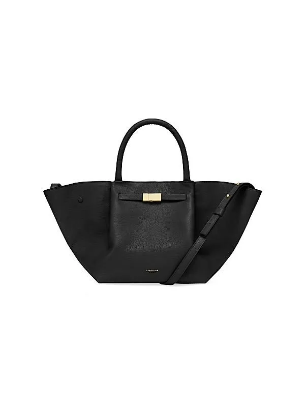 Midi New York Leather Tote Bag