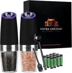 Votre Chateau Electric Salt and Pepper Grinder - Black