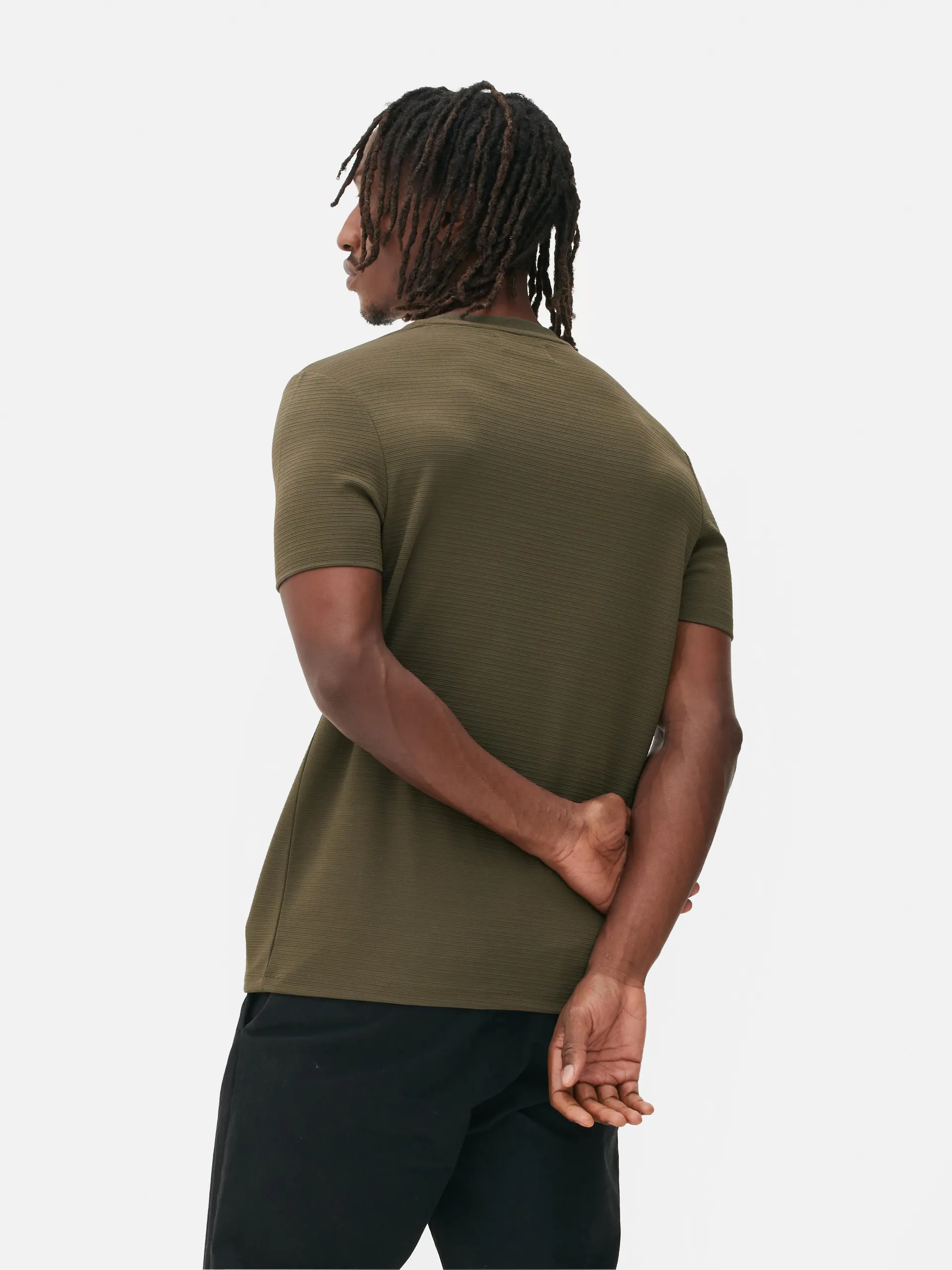 T-shirt canelado horizontal