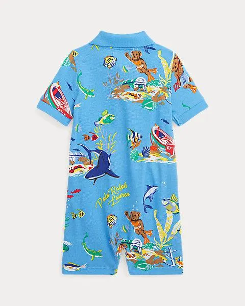 Polo Bear Cotton Mesh Polo Shortall