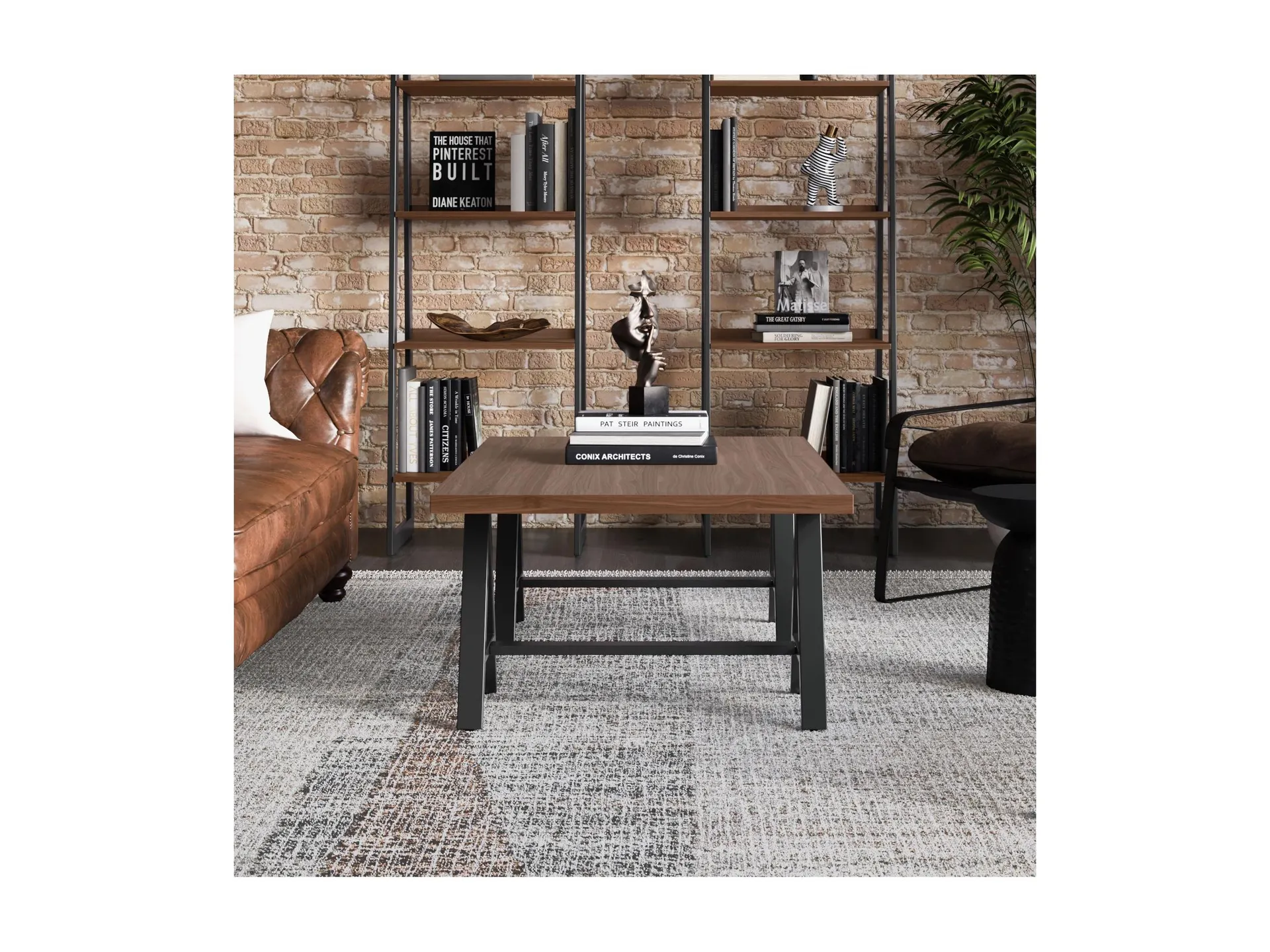 Simpli Home Sawhorse Coffee Table