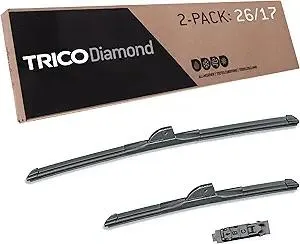 TRICO Diamond 26" + 17" Premium Automotive Replacement Windshield Wiper Blades (Set of 2), Passenger and Driver Side All-Weather Beam Wiper Blades for Select Vehicle Models