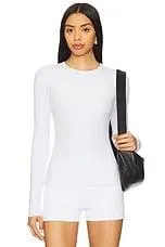 Ribbed Modal Long Sleeve Top