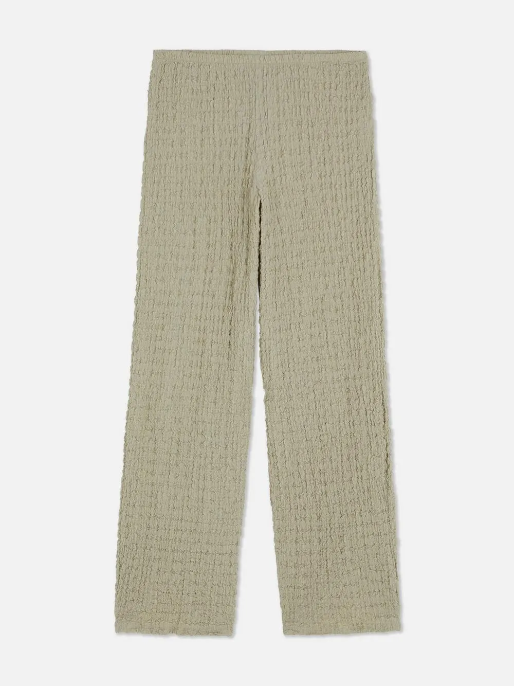 Crinkle Straight-Leg Trousers