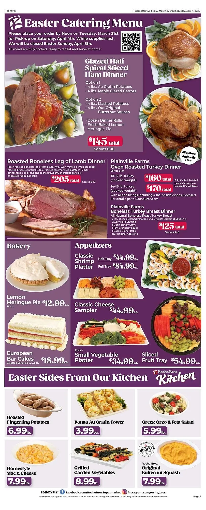 Weekly promotion Roche Bros weekly ad spanning from March 31 to April 4 2026 - Page 3 for Catalogue 365