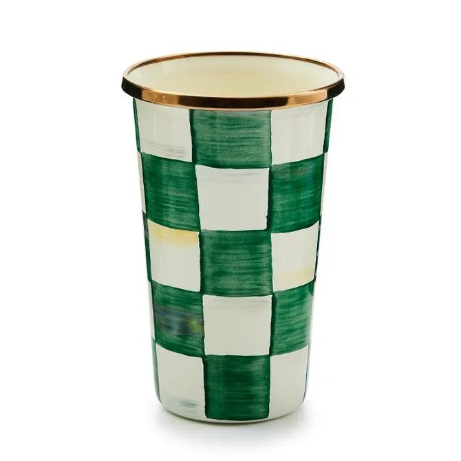 Check Enamel Tumbler