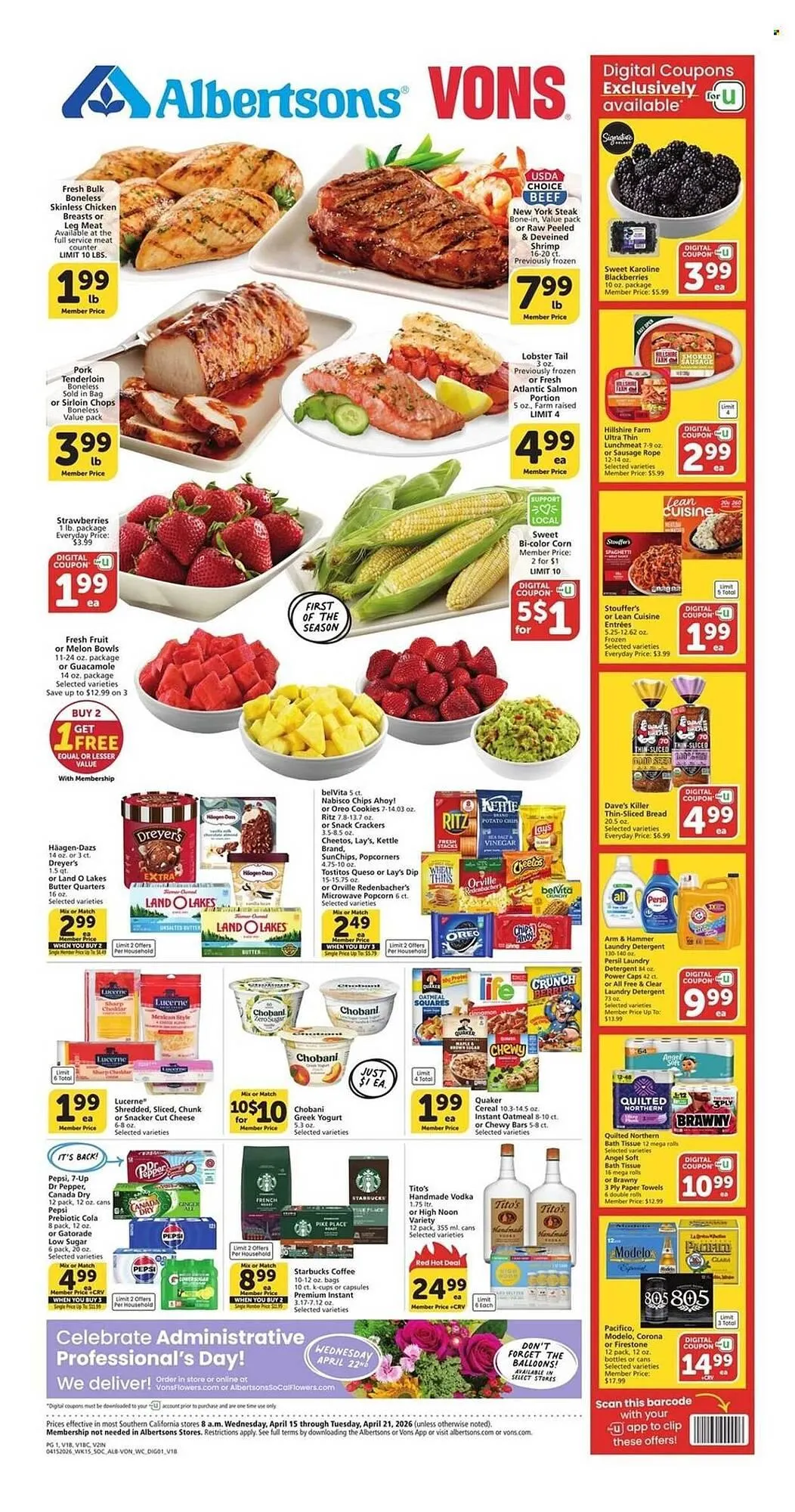 Weekly ad Vons weekly ad from April 15 to April 21 2026 - Page 1