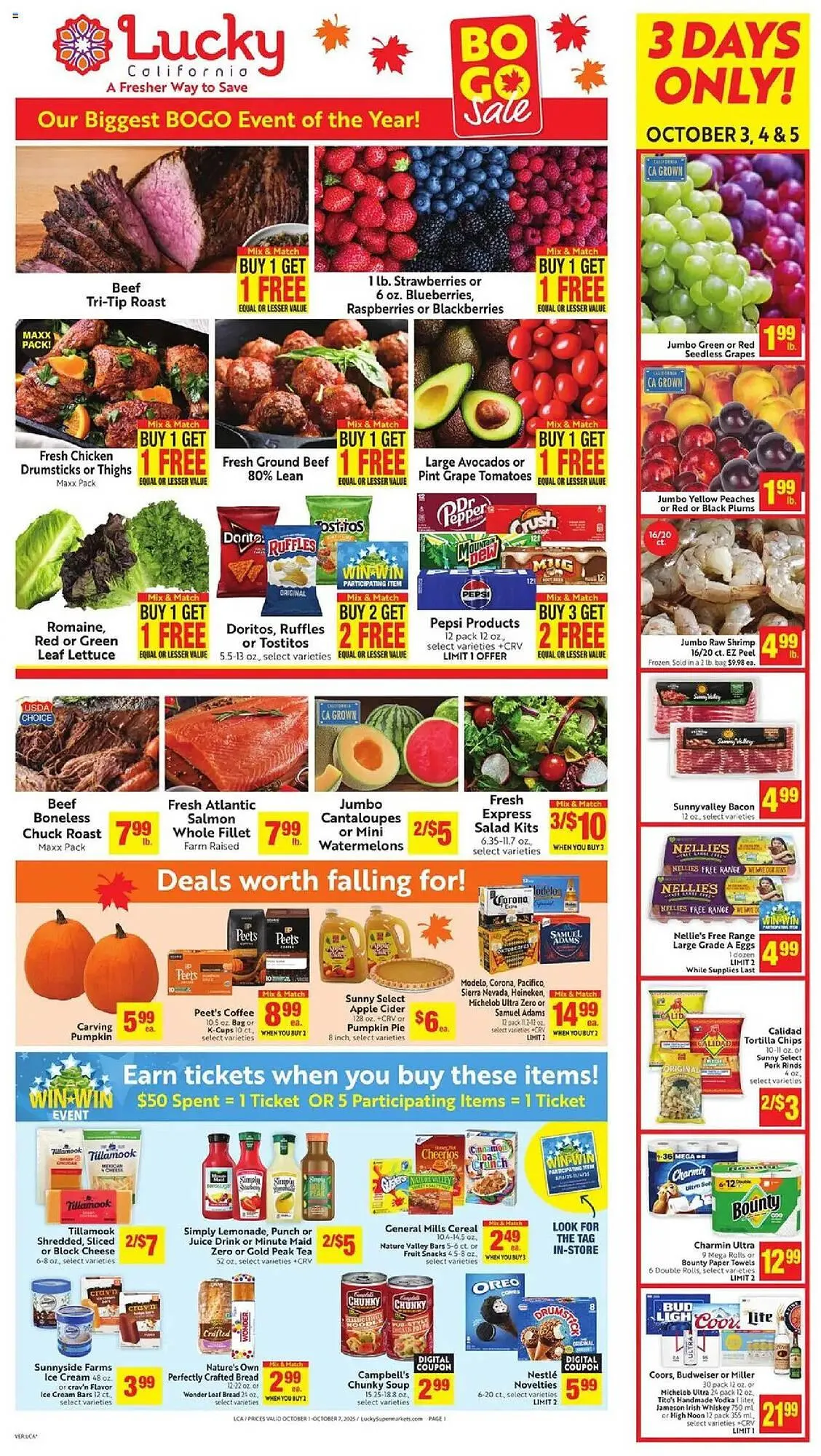 Weekly ad Lucky Supermarkets weekly ad from October 1 to October 8 2025 - Page 1