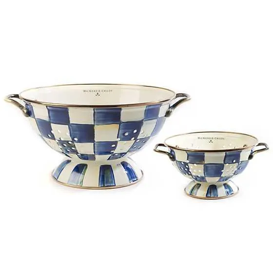 Royal Check Colanders, Set of 2
