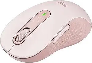 Logitech Wireless Mouse Signature M650- Small Hands, 2-Year Battery, Silent Clicks, Customizable Buttons, Bluetooth, PC/Mac/Chromebook - Rose, Right-Handed, Small-Medium