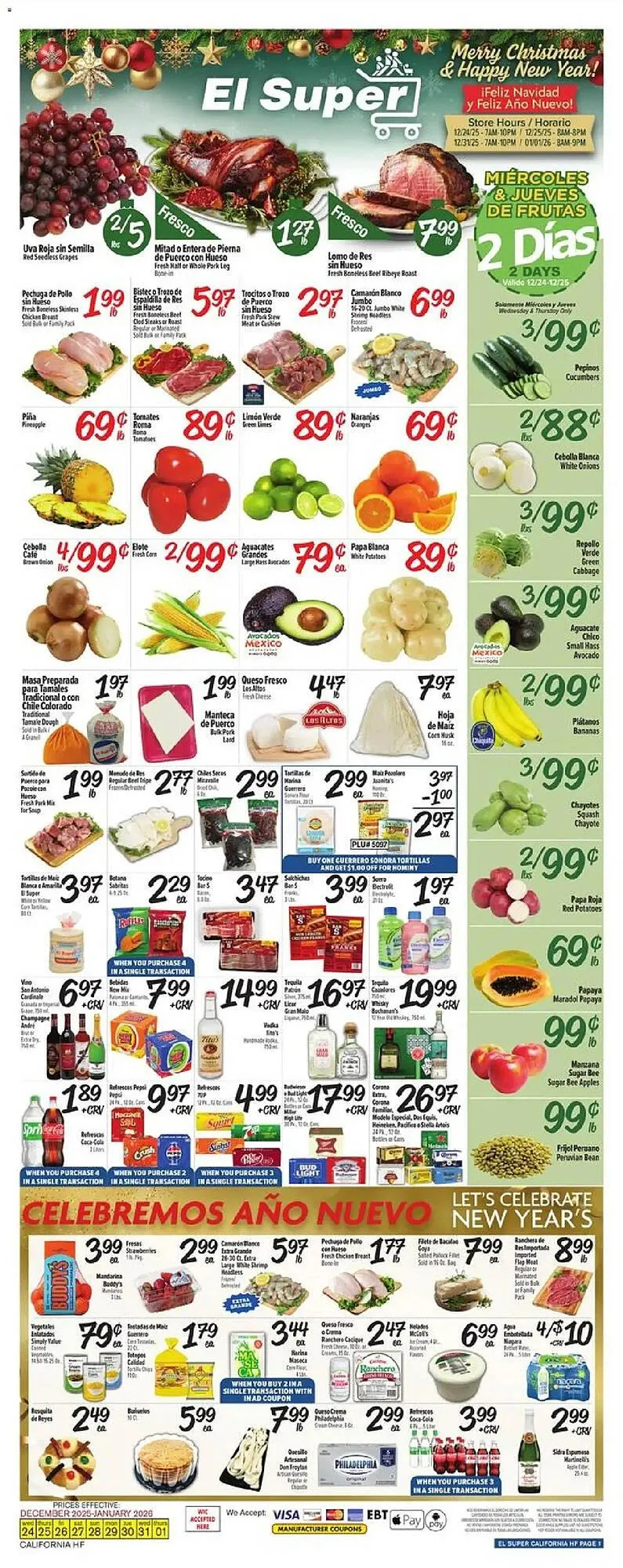 Weekly ad El Super weekly ad from December 24 to January 2 2026 - Page 1