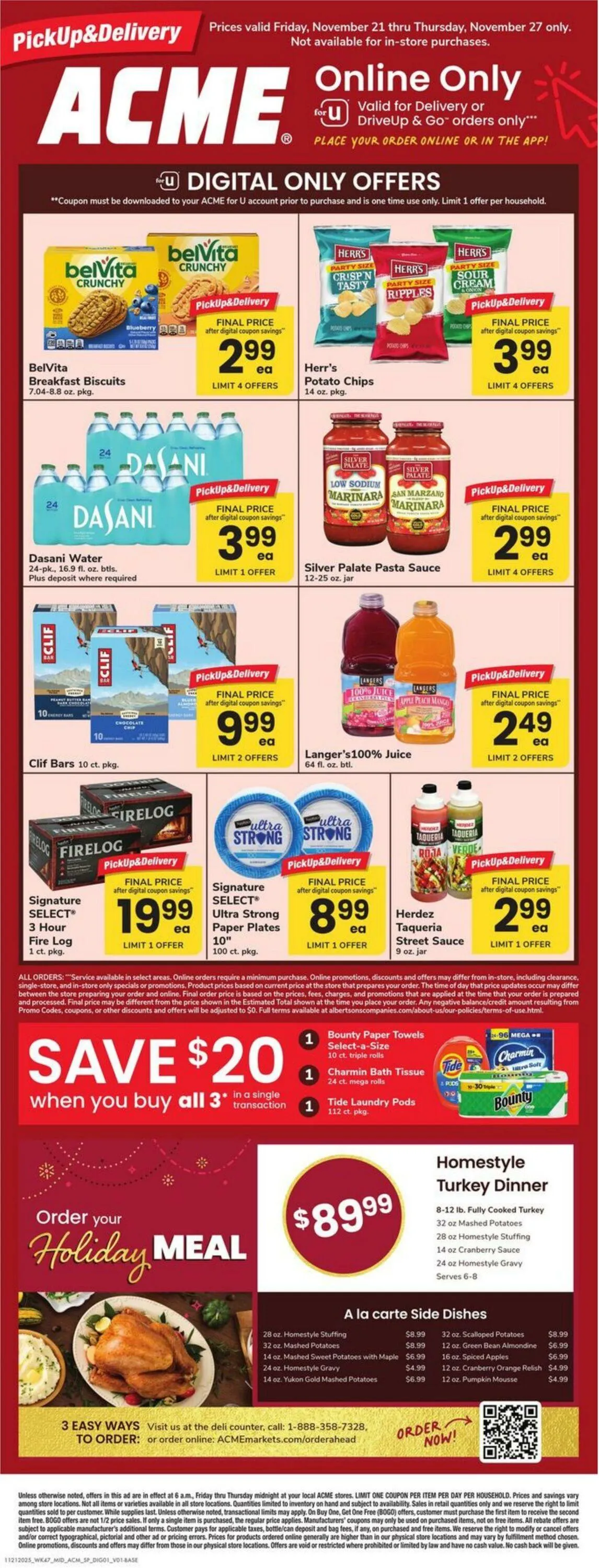 Weekly ad Acme Current weekly ad from November 21 to November 27 2025 - Page 1