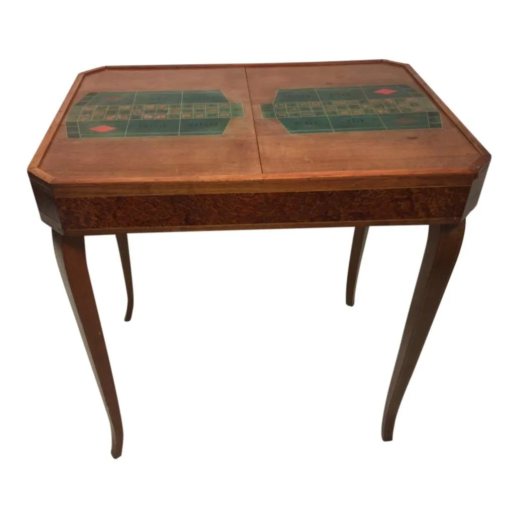 French Art Deco 1940's Marquetry Roulette Game Table