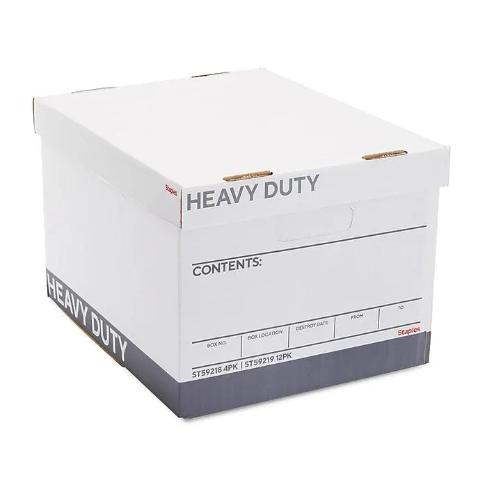 Staples Heavy Duty File Box,