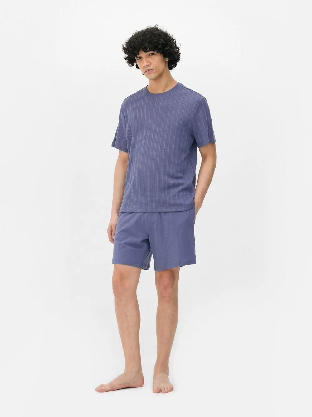 Pijama curto jacquard