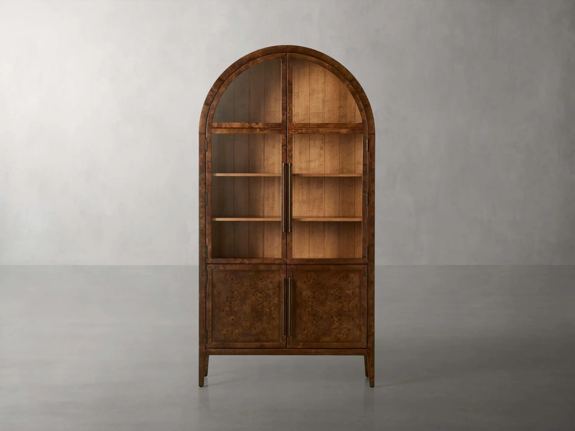 Hattie Burl Glass Cabinet