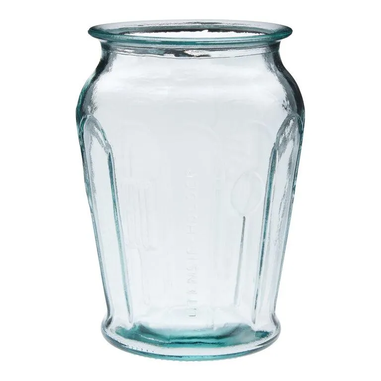 Glass Embossed Utensil Holder