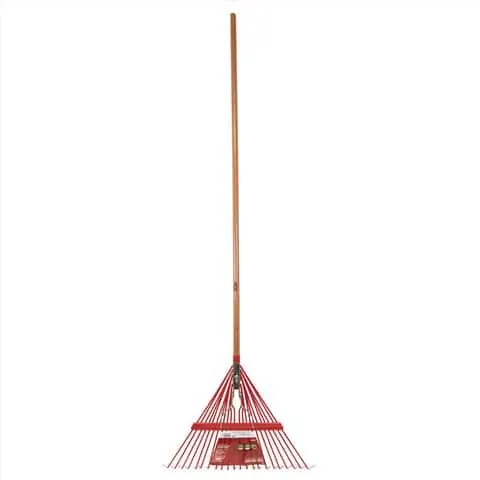 Ace 64.5 in. 22 Tine Steel Rake Wood Handle