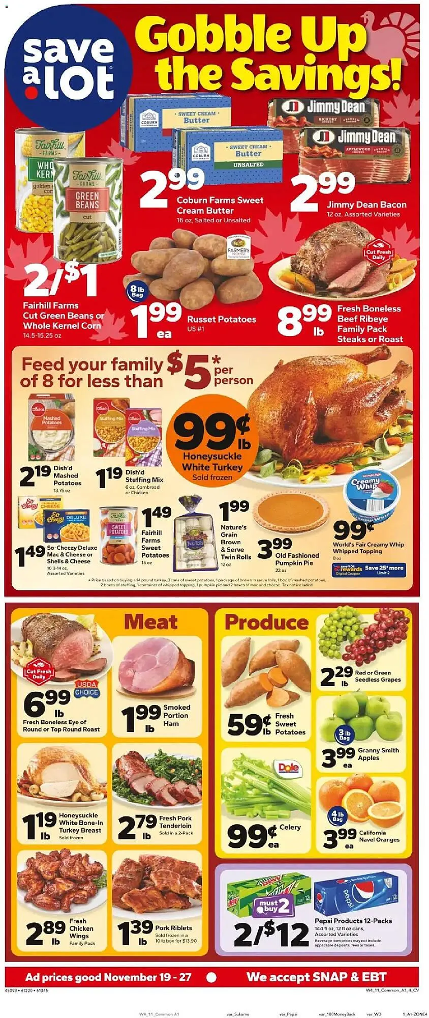 Weekly ad Save a Lot weekly ad from November 19 to November 28 2025 - Page 1
