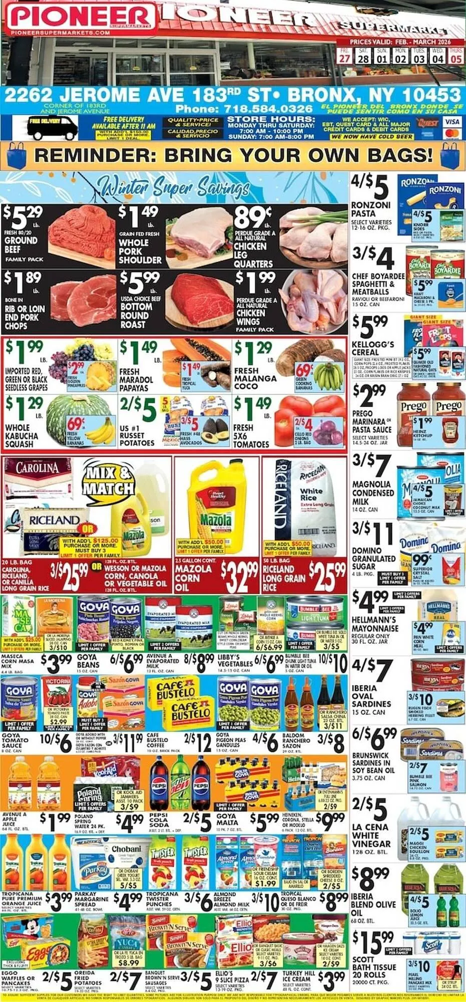 Weekly ad Pioneer Supermarkets weekly ad from February 27 to March 5 2026 - Page 1