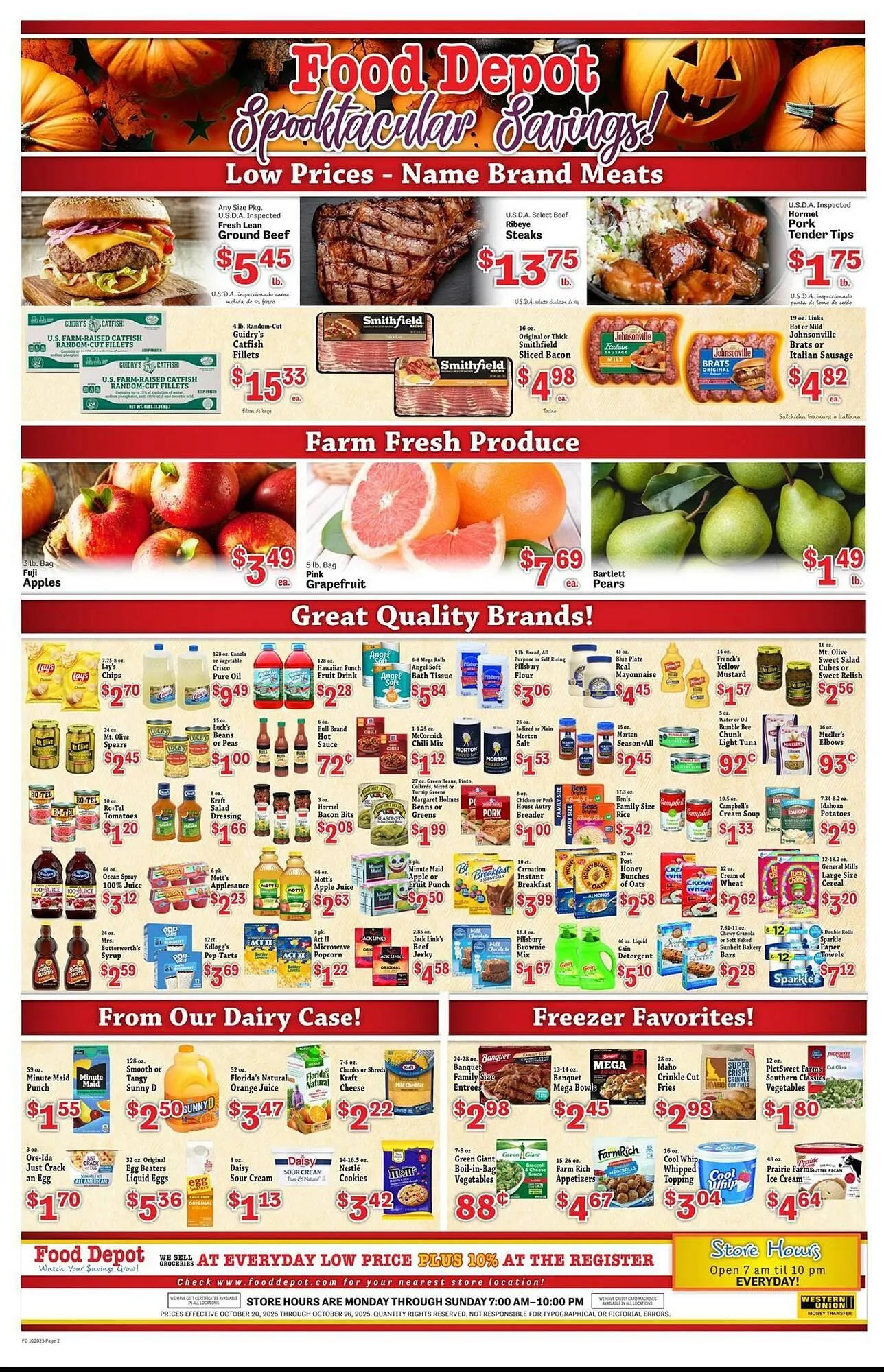 Weekly promotion Food Depot weekly ad spanning from October 20 to October 26 2025 - Page 2 for Catalogue 365