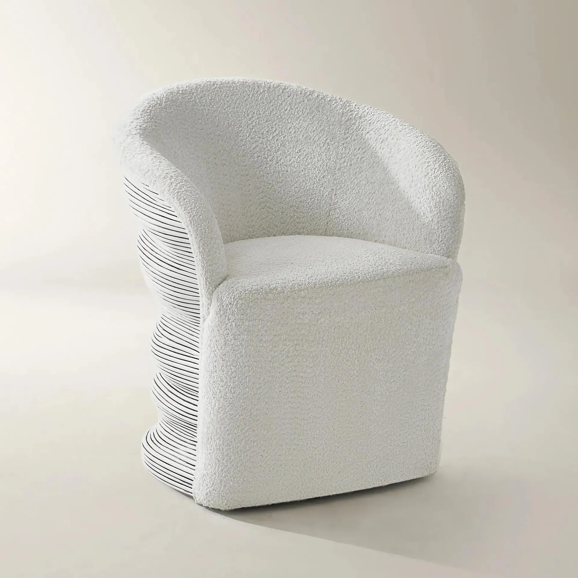 Cairo Rattan Swivel Chair - Ivory