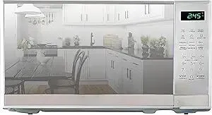 Total Chef 0.7 Cu Ft Microwave Oven - 700 Watt Stainless Steel Compact Microondas, Smart Convection Countertop Kitchen Appliance With Digital Touch Use, Pre-Set Style Easy To Use Spacemaker Horno