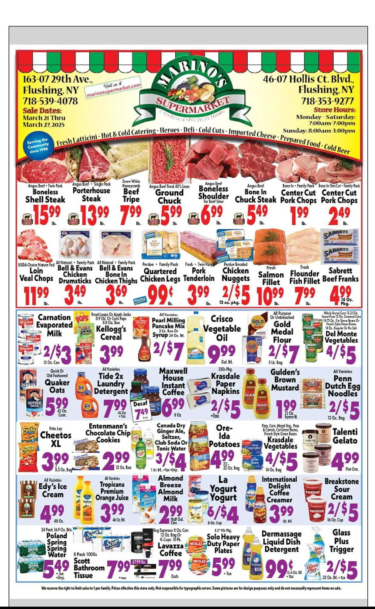 Marinos Supermarket Weekly Ad - 1